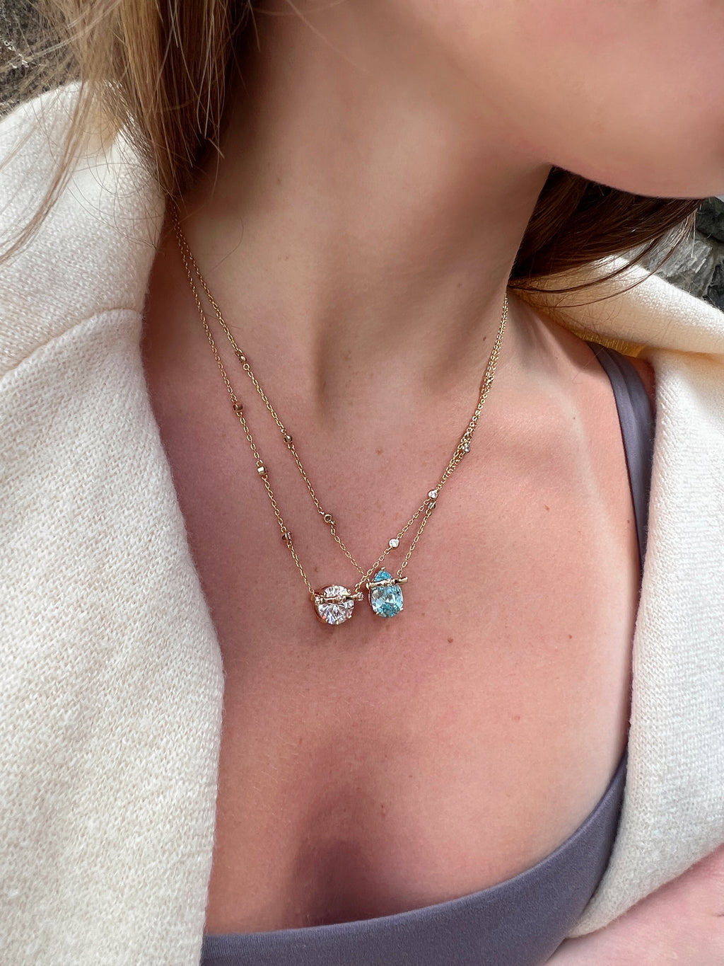 Azure Drop Necklace/ Ring