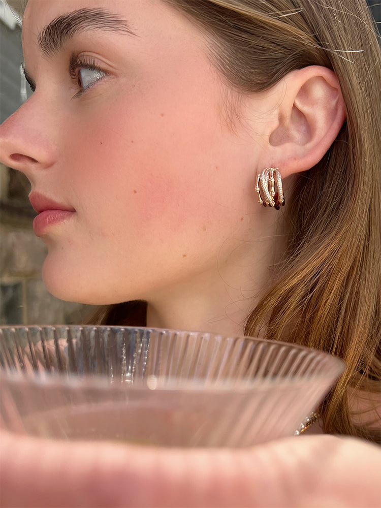 Interwoven Bamboo Hoops/ Ring