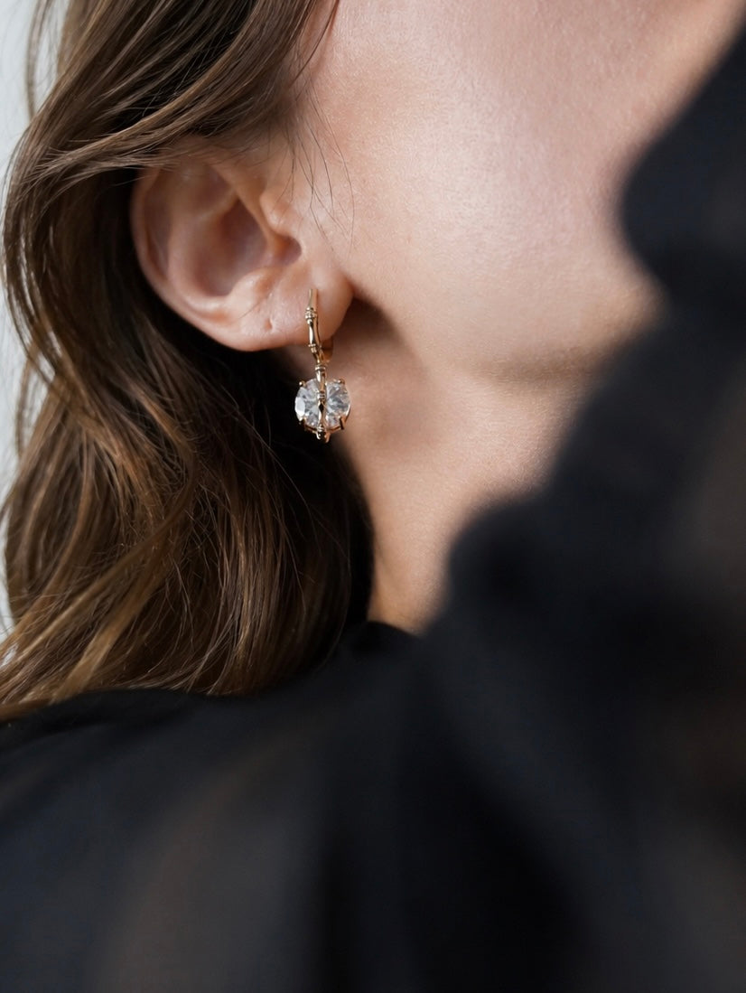Round Ice Earrings