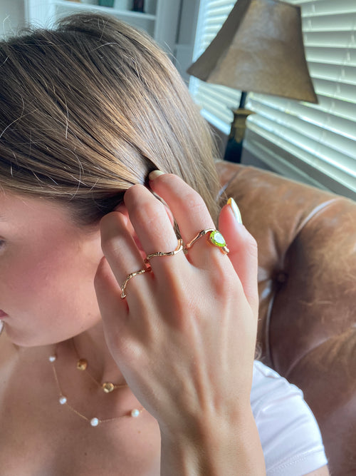 Bamboo Wave Ring