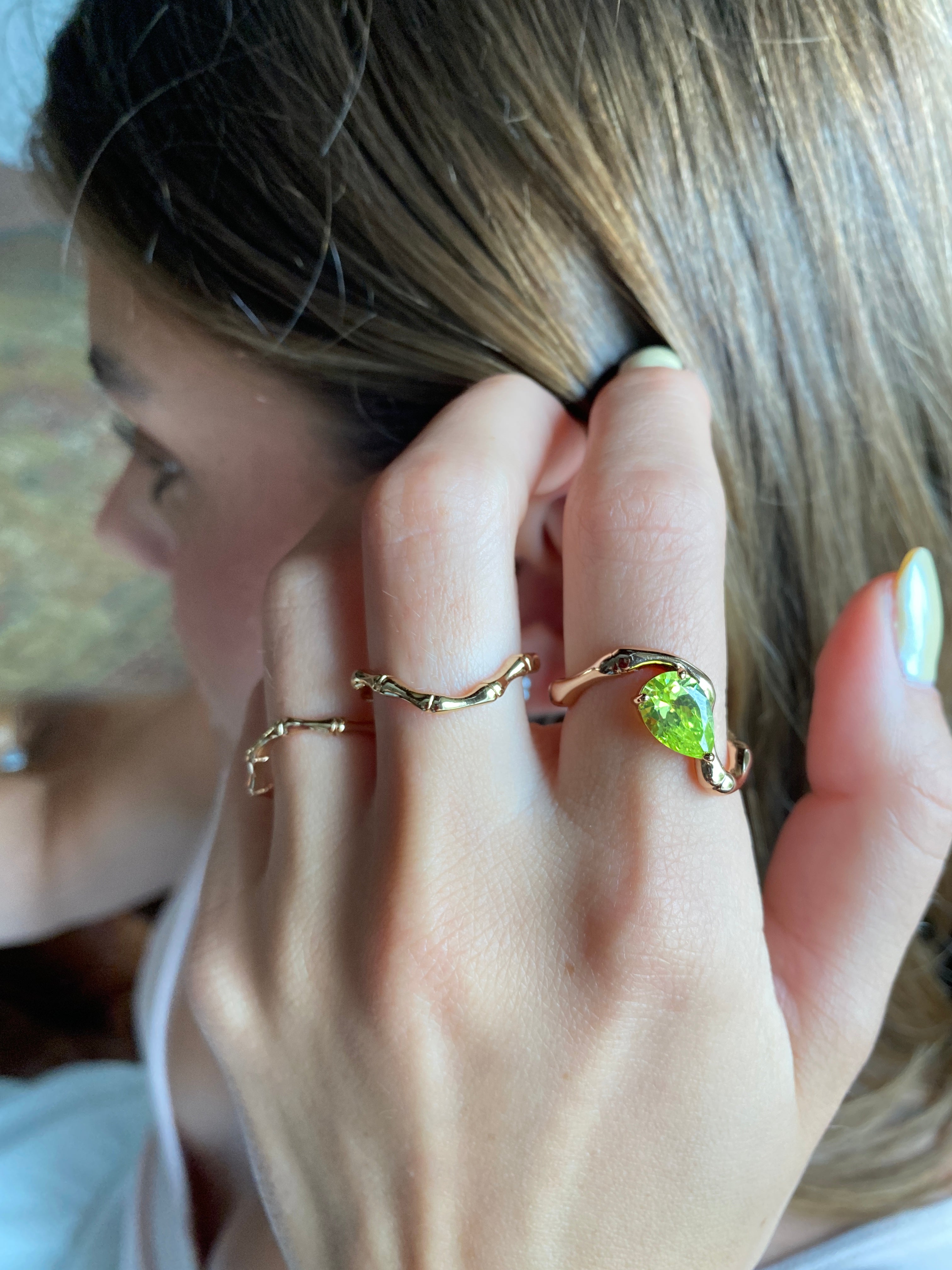 Bamboo Wave Ring