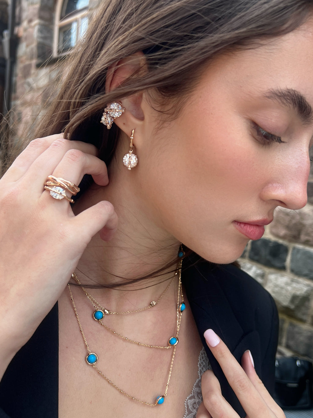 Round Ice Earrings