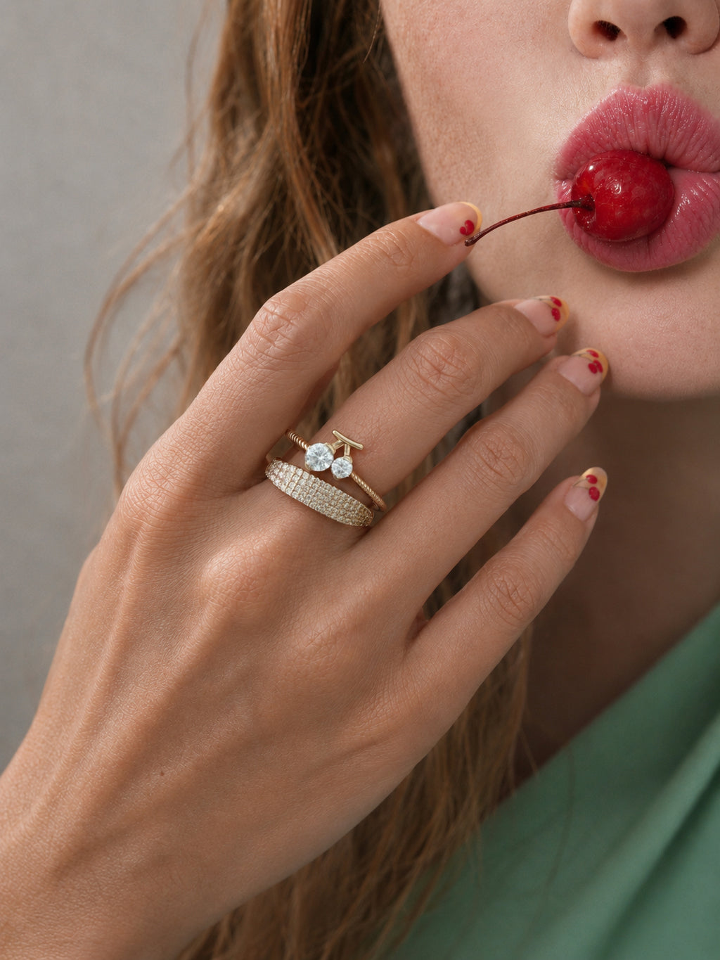 Cherry Royale Ring Set