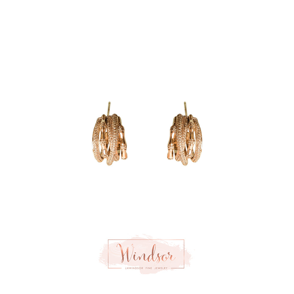 Interwoven Bamboo Ring/ Hoops