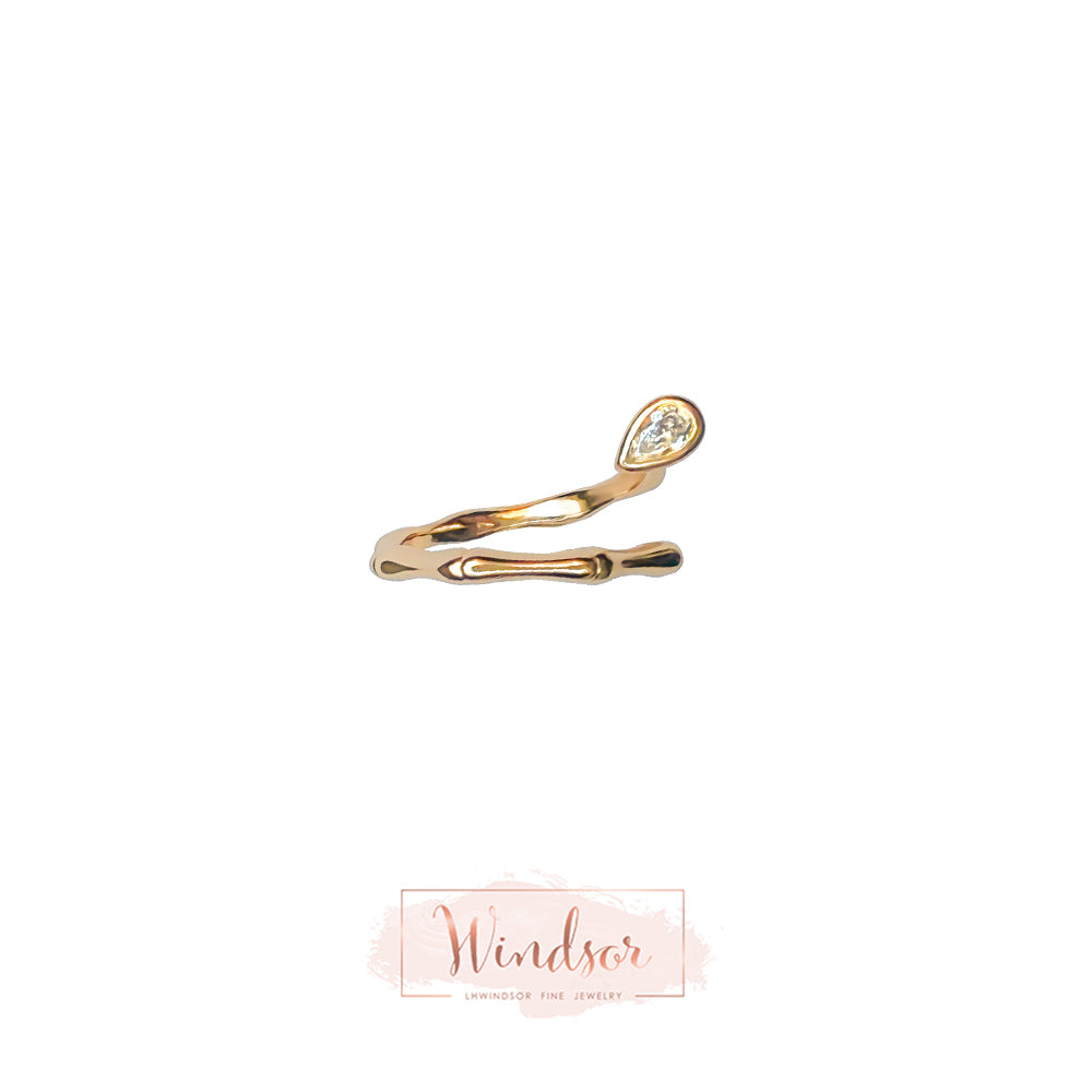 Bamboo Dew Wrap Ring
