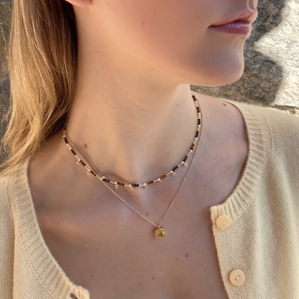 Lemon Square Necklace/ Ring