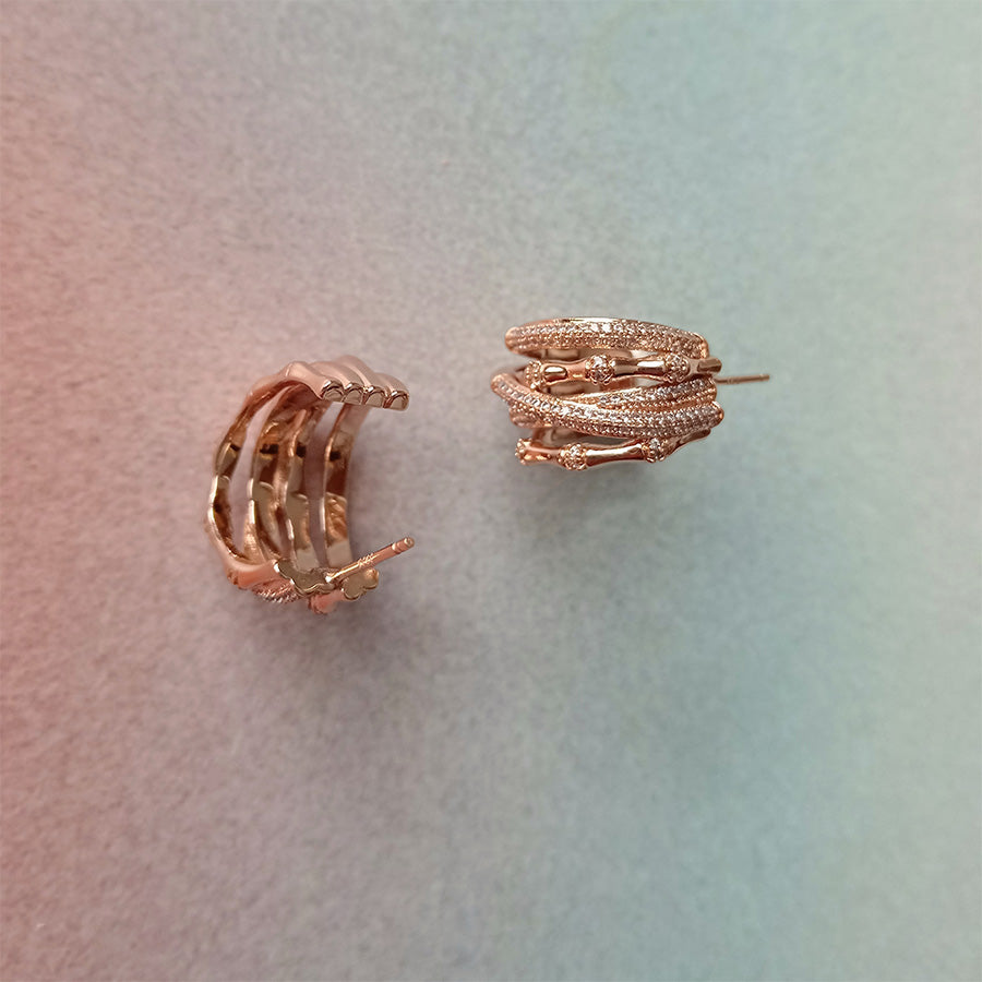 Interwoven Bamboo Ring/ Hoops