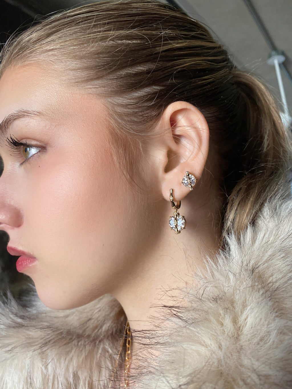 Round Ice Earrings