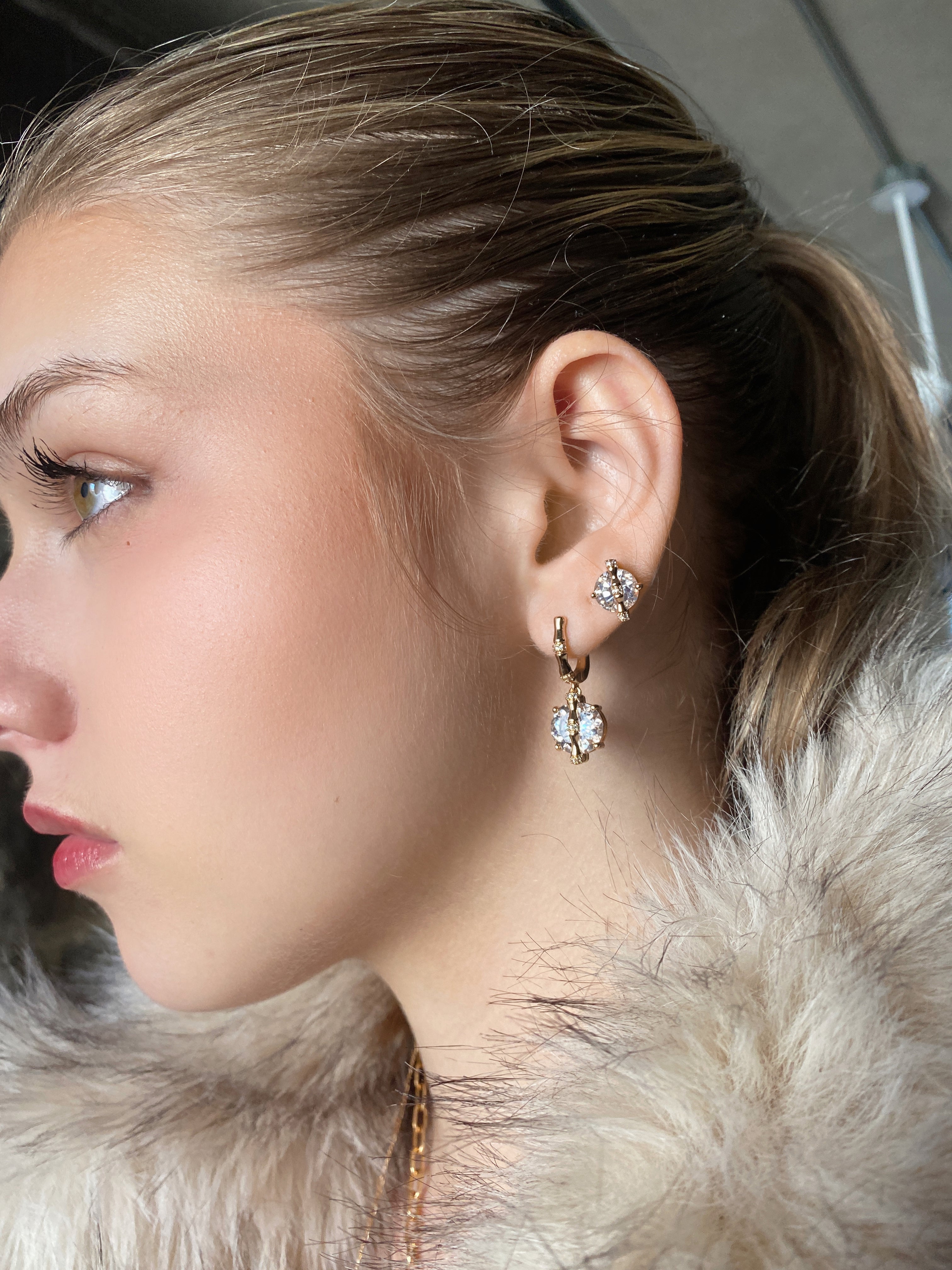 Round Ice Earrings