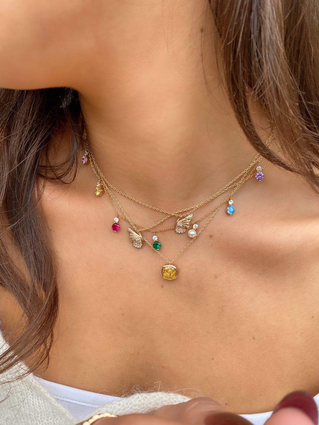 Lemon Square Necklace/ Ring