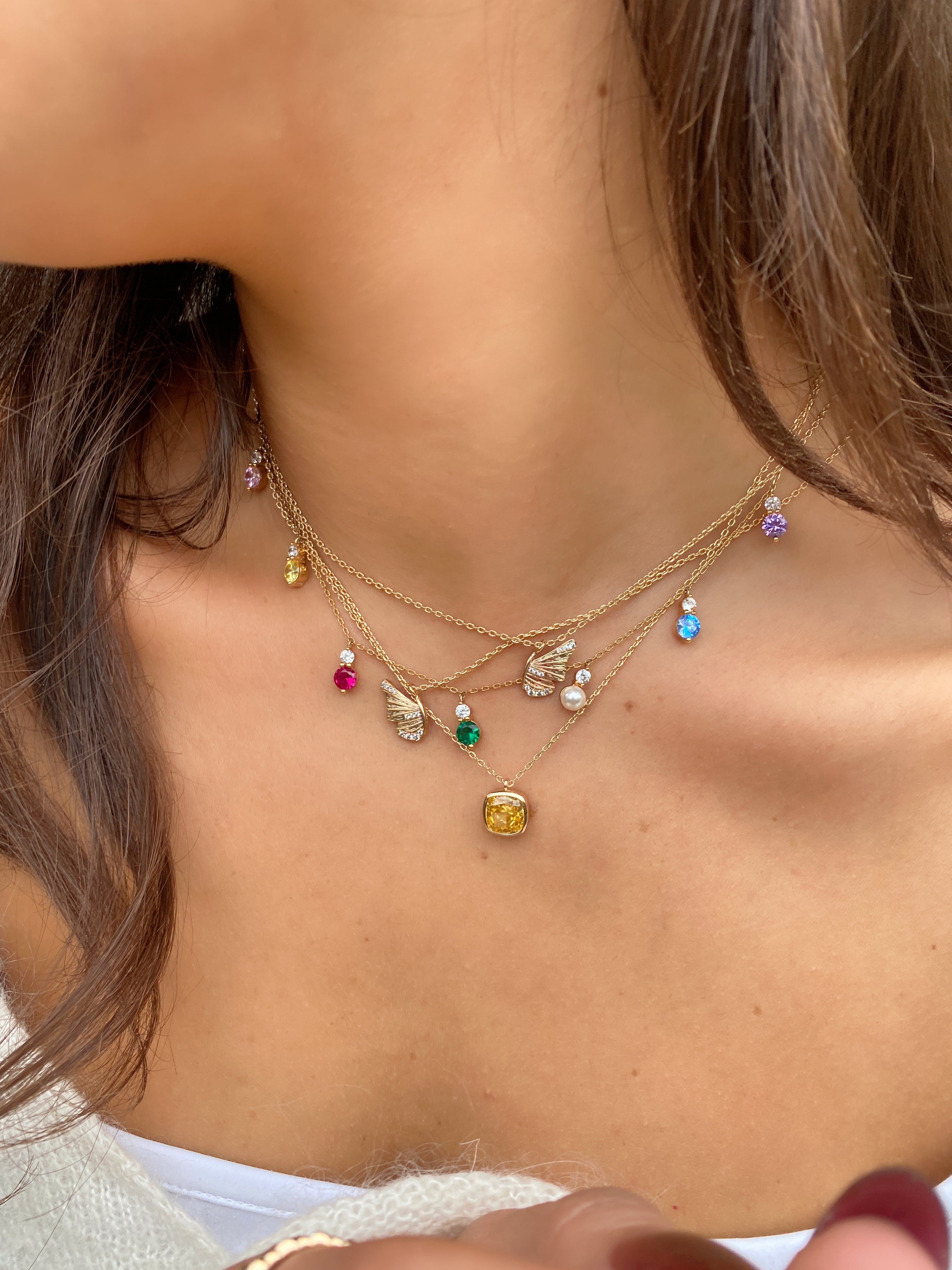 Lemon Square Necklace/ Ring