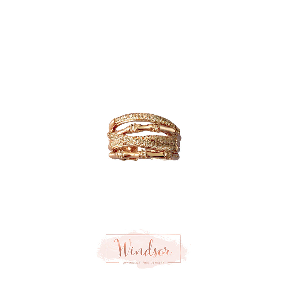 Interwoven Bamboo Ring/ Hoops