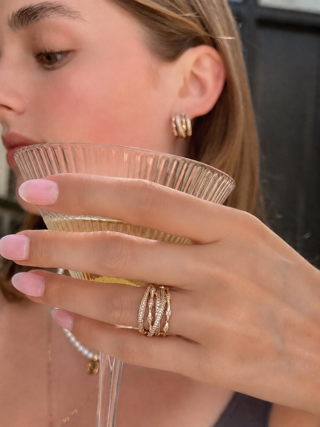 Interwoven Bamboo Hoops/ Ring