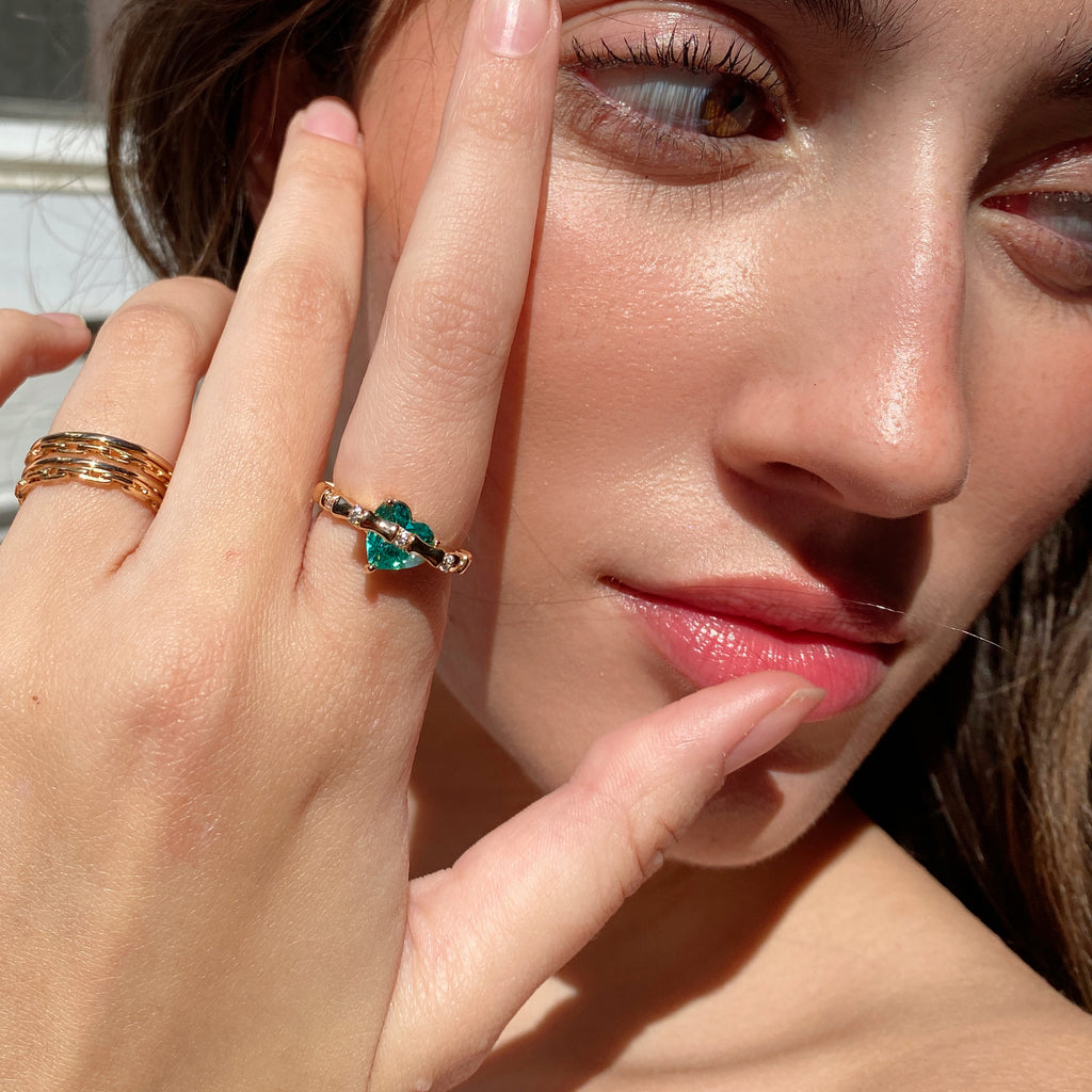Paraiba Heart Ring