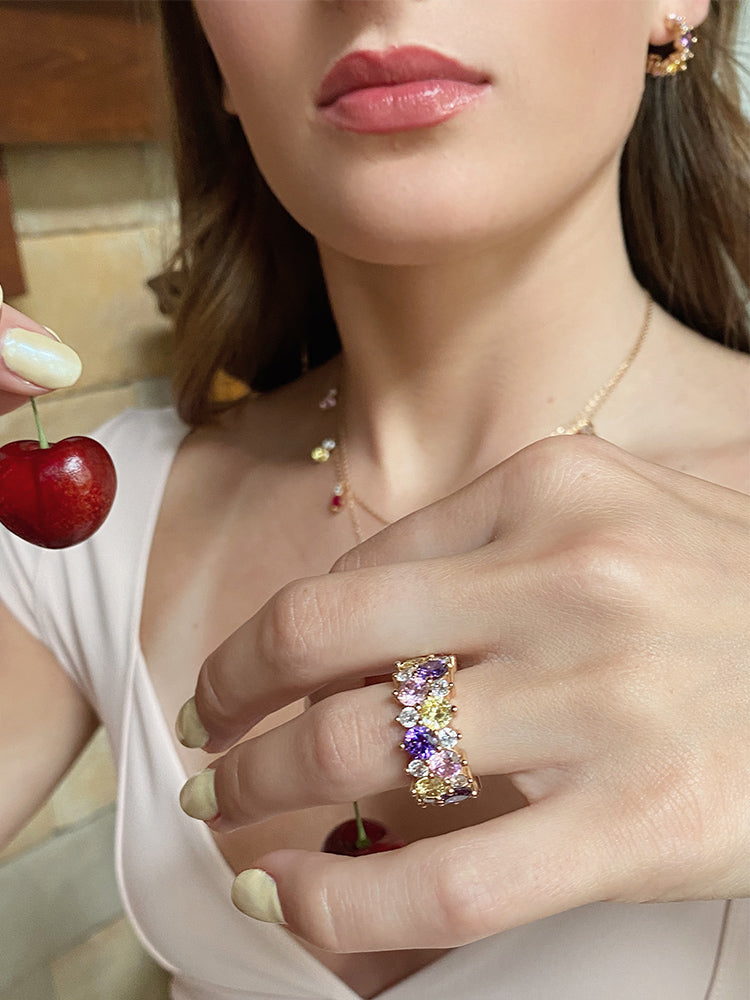 Rainbow Necklace/ Ring