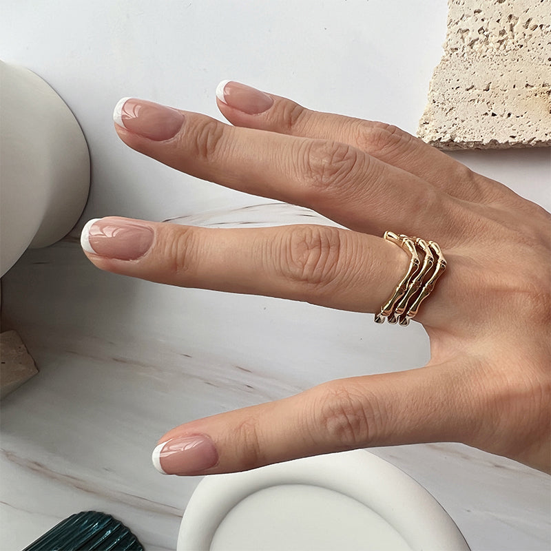Bamboo Wave Ring