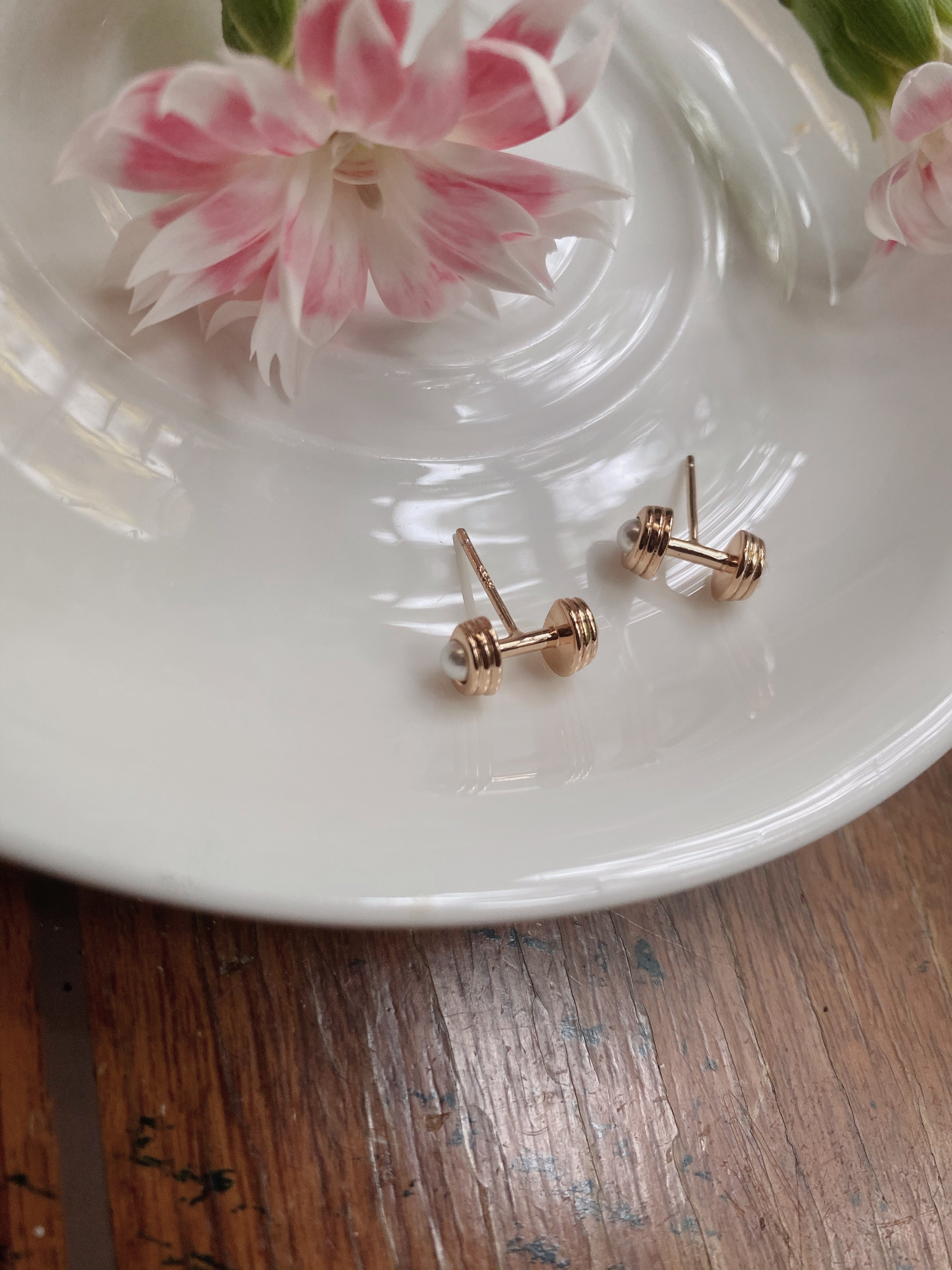 Dumbbell Studs Earrings