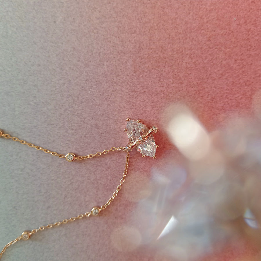 Marquise Bamboo Ring and Necklace
