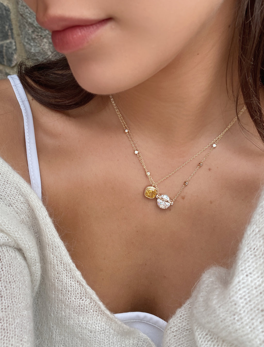 Lemon Square Necklace/ Ring