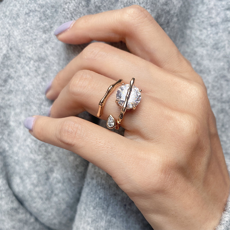 Bamboo Dew Wrap Ring
