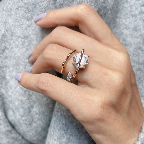Bamboo Dew Wrap Ring